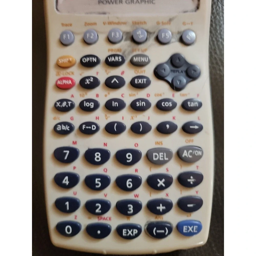 Casio fx-9750G PLUS Graphing Calculator – Works! Marked‎ Up – No Batteries